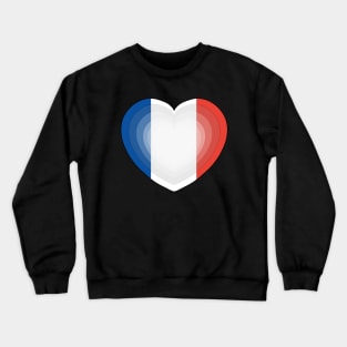 Heart Love Flag of France Crewneck Sweatshirt